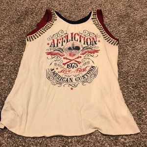 Red white and blue affliction tank